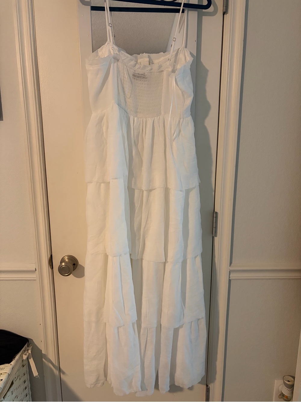 Vici White Tiered Lace-Trim Maxi Dress - Picture 2 of 3